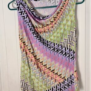 Calvin Klein Pastel Multicolor Abstract Top- Size XS